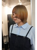 ブリーチハイライト髪質改善ダブルカラーレイヤーカット/新宿