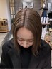 好みの色を再現★似合わせカット+ケアブリーチオンカラー+1stepマスク