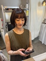 エムドット ヒロシマ(m. HIROSHIMA)&nbsp;【頑張りすぎない大人ボブ】オリーブブラウン×切りっぱなし