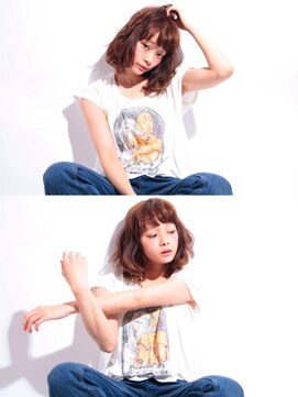 エイミーバイアフロート(amie  by afloat) 大人可愛いカジュアルバング×ニュアンスウェーブ◎