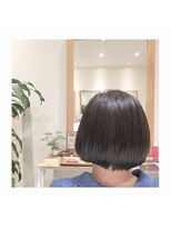 ナノハナ&nbsp;鹿沼で唯一本格ヘッドスパが出来る美容室　シンプルボブ