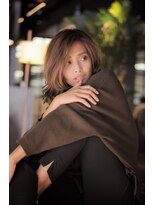 エルデ ナインズ ヘアー スタンド 川口店(elde 9's HAIR STAND)&nbsp;T.オン眉&デザインカラーの切りっぱなしボブ風マッシュウルフ