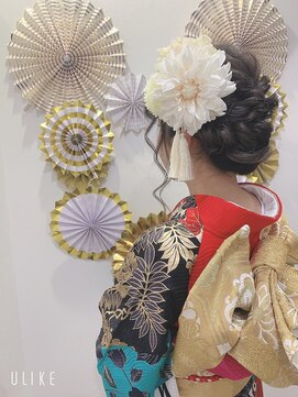 ヴァンカウンシル 豊橋店(Van Council) 着物スタイル♪ラメが可愛い編み込みアップスタイル☆