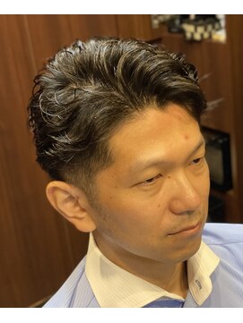 ヒロギンザ 新橋銀座口店(HIRO GINZA) かきあげ風ビジネスパーマスタイル