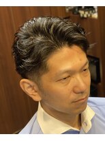 ヒロギンザ 新橋銀座口店(HIRO GINZA) かきあげ風ビジネスパーマスタイル