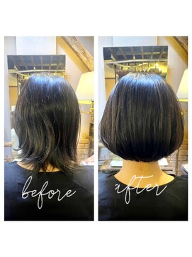 アックスピュア(axe pure) シンプルだけどおしゃれなシルエット★丸みボブ