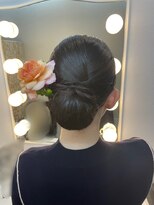 タイトシニヨン シニヨン タイトヘア 成人式ヘア 振袖ヘア
