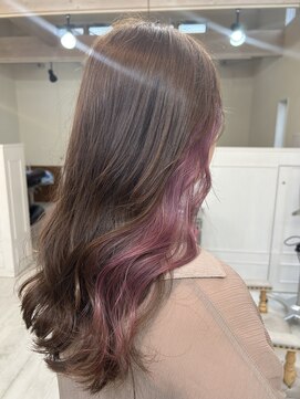 アップル(APPLE) インナーカラー☆ヘーゼルベージュ×ピンク