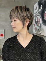 ブルックス ハイライト 大人ボブ レイヤーボブ バレイヤージュ ショート