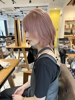 小森谷,おしゃれ女子ウルフヘア,美髪,ピンクブラウンg66
