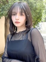 メゾンドイギー(MAISON de IGGY) 小顔顔周りレイヤー×ダークグレージュ
