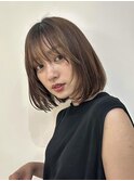 内巻きボブ顔周りレイヤーカット【 大阪 淡路】