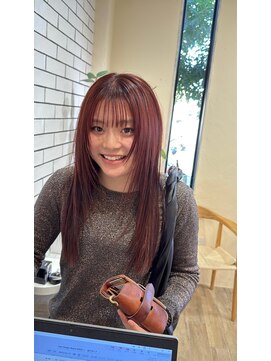 シフト(SHEEFT) ラベンダーピンク*ツヤ髪ストレート透け感バング*愛されロング