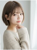 ☆大人ショートボブ丸みショートカットサイドバング前髪あり☆