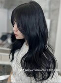 就活にもオススメブルーブラック/レイヤーカット