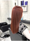 ★レイヤーカット イメチェン 美髪 テラコッタブロンド