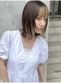 前髪インナー/インナーカラー/ケアブリーチ/ミルクティベージュ