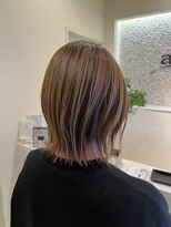 ヘアメイク アリエス 岩切店(HAIR MAKE aries) 抜け感ハイライトの外ハネヘア