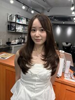 レブ 三条河原町(Reb,) ブリーチなしダブルカラーレイヤーカットミルクティーベージュ