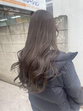 ラック(LUCK) イルミナカラー/船橋/くすみベージュ/細めハイライト