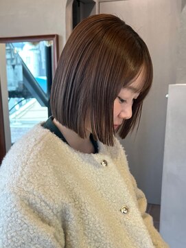 ロンド ボーイ 表参道(Lond BOY) グレーブラウン似合わせカット/ミニボブレイヤー/ダークアッシュ