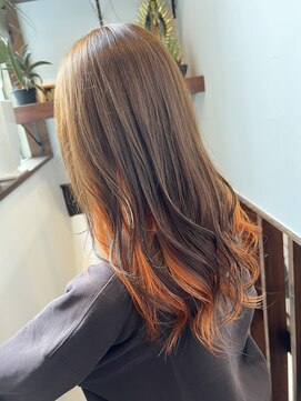 サーティーン(THIRTEEN) パキッとオレンジインナーカラー！