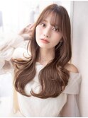 ハッシュカット/顔周りカット/ダークブラウン/シャギーカット
