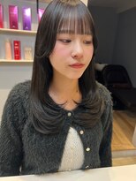 ベルベットヘア 千早店(Velvet hair)&nbsp;大人かわいいレイヤー×艶ダークグレージュ【みつ】