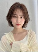 【NOA】ボブパーマシースルーバングくびれボブ抜け感パーマ