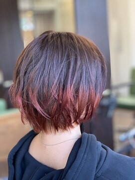 ヘアメイク オブジェ(hair make objet) グラデーションレッド