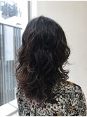 低温デジタルパーマで作るウルフミディのパーマヘア