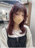 天神 大名 オン眉 秋冬カラー 顔周りカット