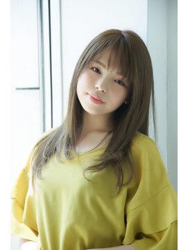 ラル(Lull) 大人かわいいワンカールアッシュベージュこなれセミディ