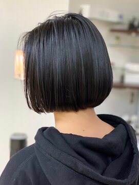 クオリス 上福岡店(QUALIS) 30代40代50代大人可愛い黒髪ツヤ髪質改善ストレート内巻きボブ