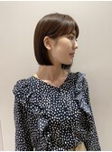 ナチュラルブラウン×耳掛けボブ