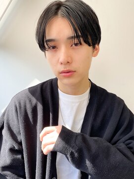 ソア 渋谷(soar) 小顔韓国ヘア/センターパート/メンズパーマ/黒髪/ツーブロック