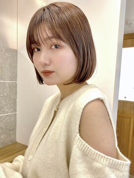 サンド 池袋(sand) ぱつっとボブ／ボブ／縮毛矯正／前髪カット