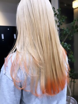 シーク 天神(SEEK) 【SEEK 茶木】ホワイトベージュ×ライトオレンジ