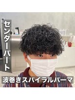 ルースト 西院店(ROOST)&nbsp;センターパート/波巻きスパイラル/ツーブロック/メンズパーマ