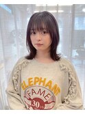 ミディアムボブ×顔まわりレイヤー