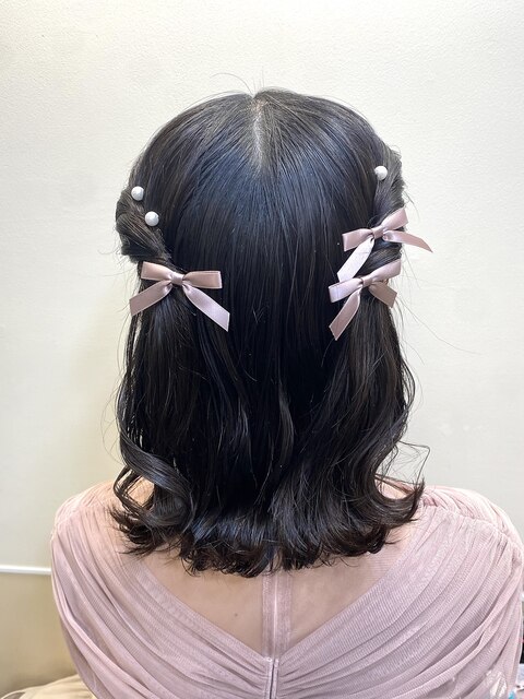 ハーフツイン　ヘアセット