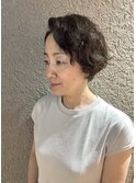 ショートパーマ/くせ髪風パーマ/40代/50代/ショート