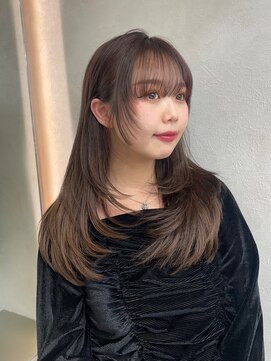 ロンドミラー 博多店(Lond Mirror) 顔周りレイヤー小顔ボブルフ/ブリーチなし透明感カラー/博多