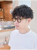 ツイスパマッシュ波巻きパーマメンズ目黒