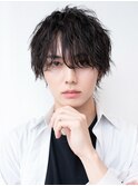 ソフトツーブロック/刈り上げ/センターパート/ツイスト/ビジネス