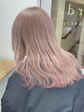 ヴェルダ 池袋店(verda) ミルクティー×ピンク エンドカラー