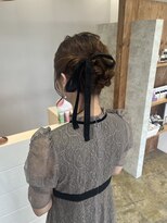 ブルームス アンジュ(Blooms Unge)&nbsp;リボン×お団子ヘアセット＊