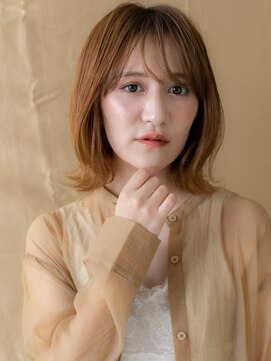 モッズヘア 上尾西口店(mod's hair) ペールオレンジ外ハネくびれボブウルフカット311W上尾20代30代