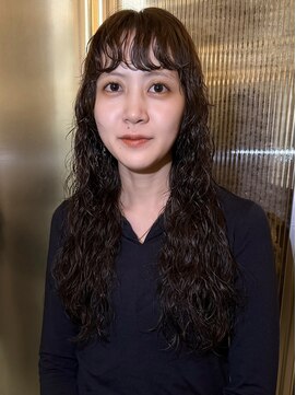 チョコレートカラー×ロングパーマ