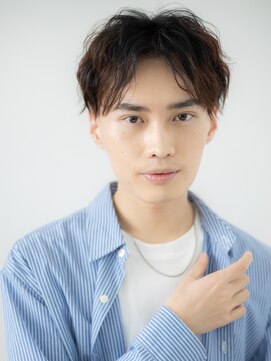 モッズヘア メン 上尾東口店(mod's hair men) 韓国風センターパート無造作ツイスパ学生フェザーマッシュI上尾